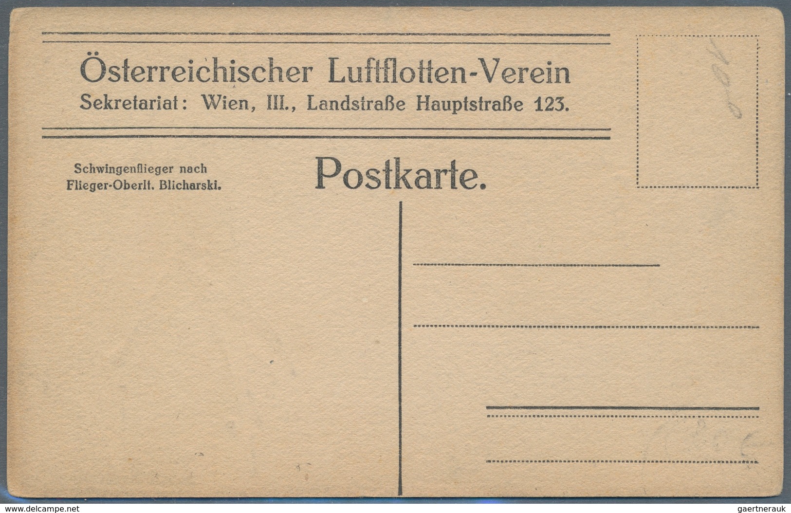 Ansichtskarten: Motive / Thematics: FLUG, 2 Werbekarten Österreichischer Luftflotten-Verein, Sign. E - Other & Unclassified