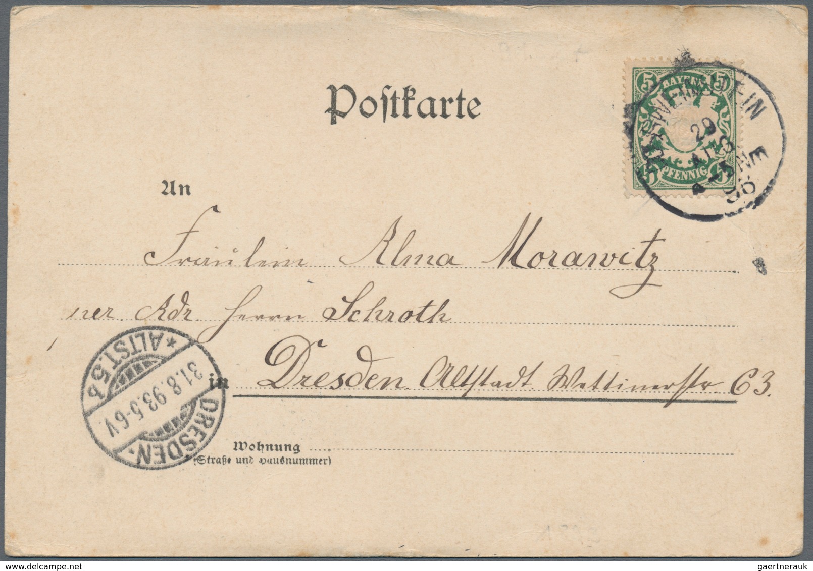 Ansichtskarten: Bayern: GÖSSWEINSTEIN (alte PLZ 8556), Frühe Karte, Postalisch Gelaufen 1896 Mit Lei - Autres & Non Classés