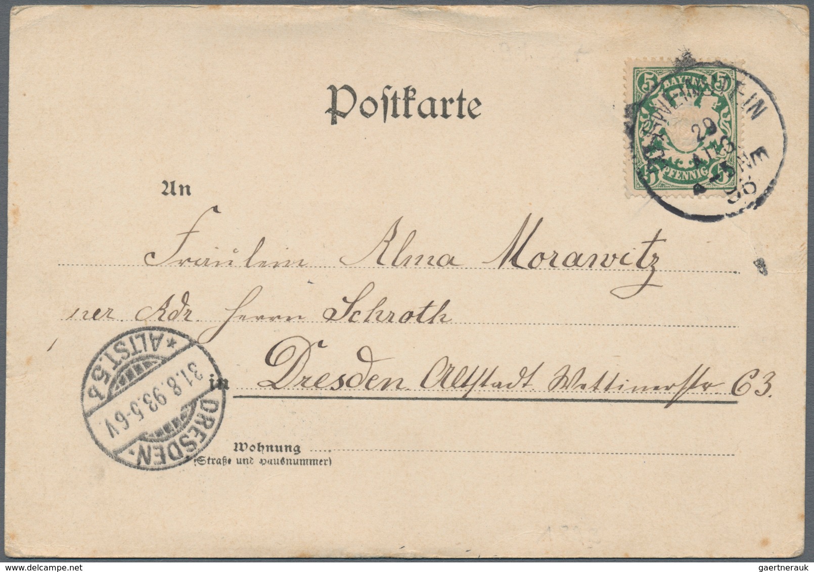 Ansichtskarten: Bayern: GÖSSWEINSTEIN (alte PLZ 8556), Frühe Karte, Postalisch Gelaufen 1896 Mit Lei - Other & Unclassified