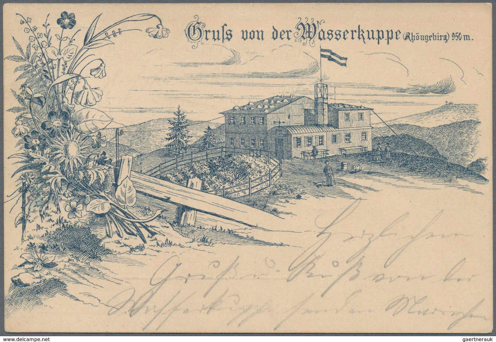 Ansichtskarten: Hessen: WASSERKUPPE (alte PLZ 6416), Frühe Ansichtskarte Postalisch Gelaufen 1896 In - Other & Unclassified