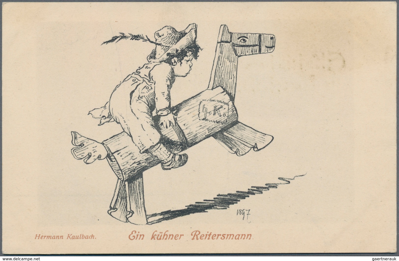 Ansichtskarten: Künstler / Artists: KAULBACH, Hermann (1846-1909), Deutscher Maler Der Münchner Schu - Ohne Zuordnung