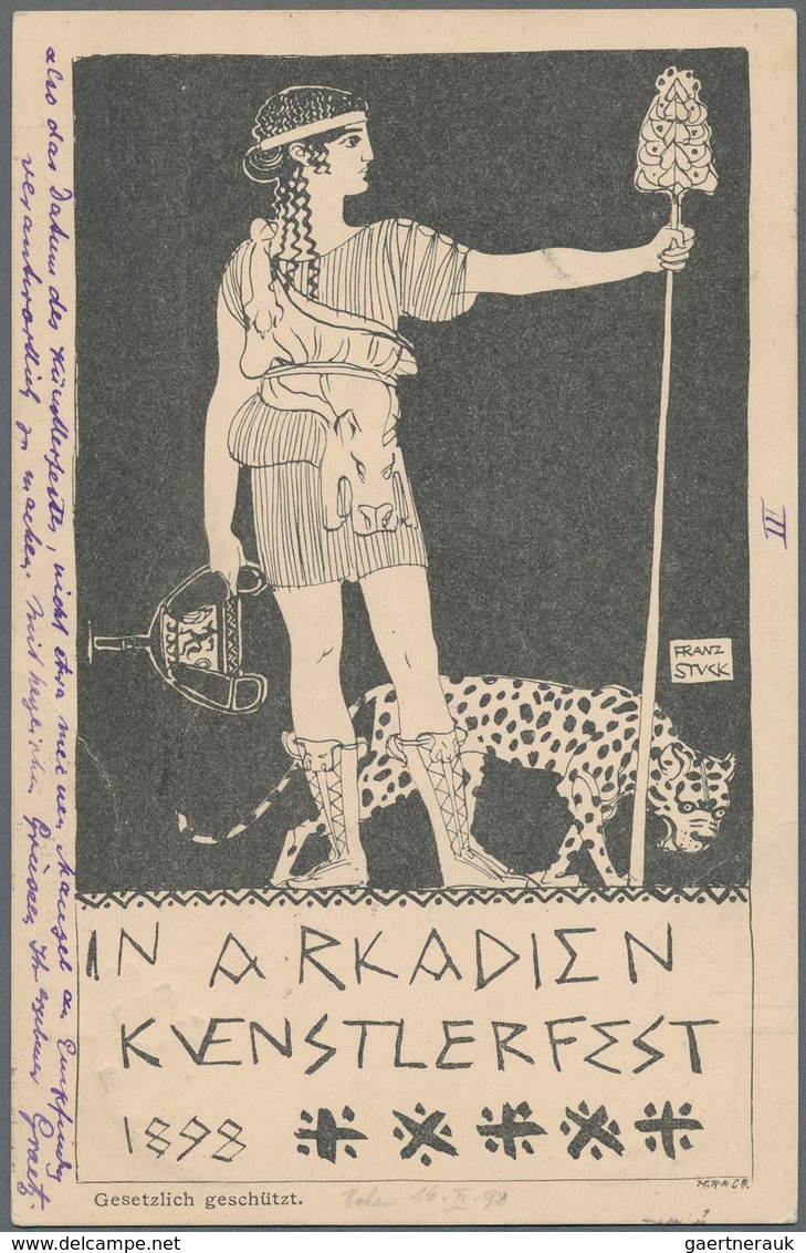 Ansichtskarten: Künstler / Artists: MÜNCHNER KÜNSTLERFESTE 1898, Kleines Lot Mit 13 Künstlerkarten N - Unclassified