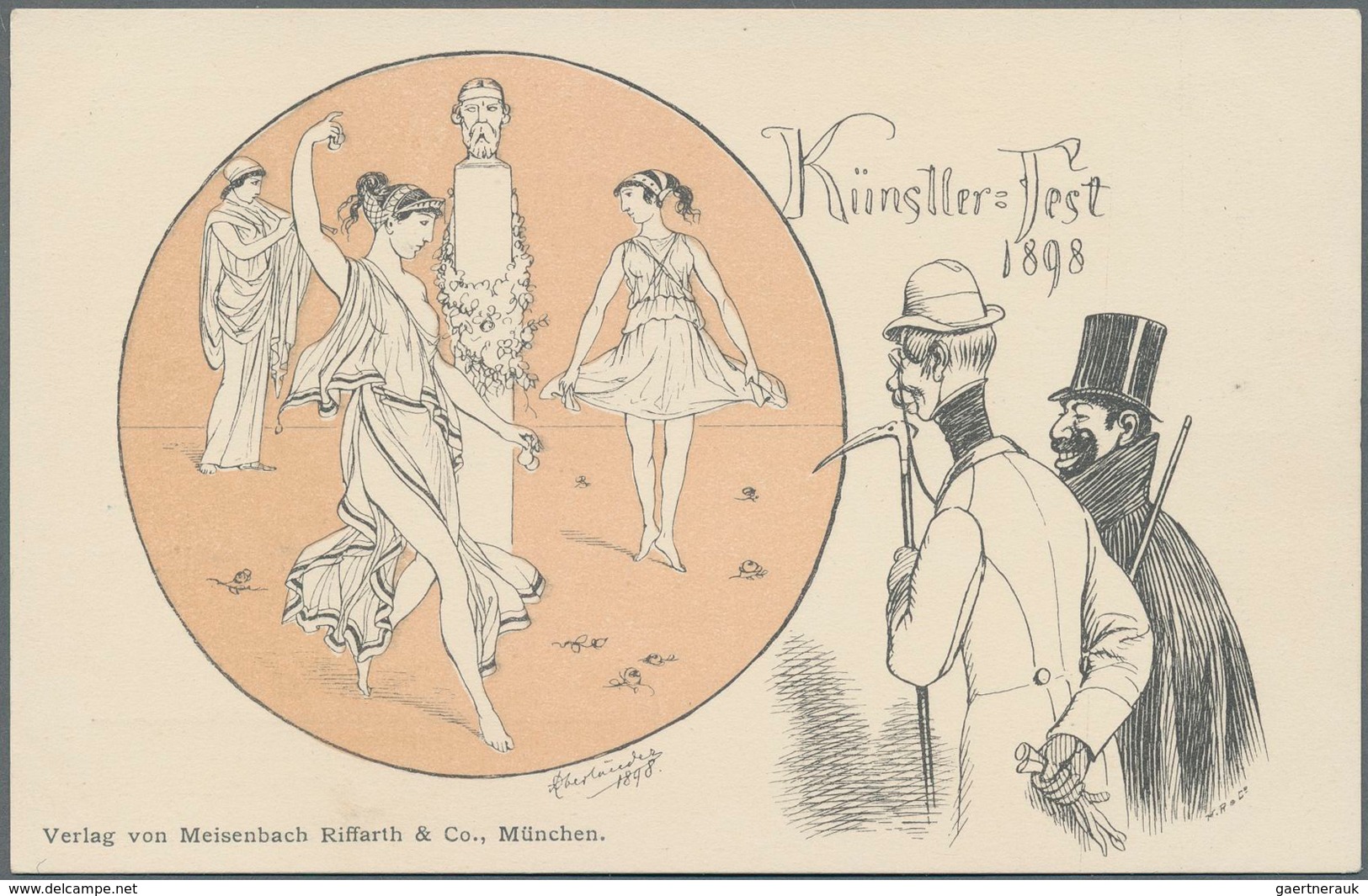 Ansichtskarten: Künstler / Artists: MÜNCHNER KÜNSTLERFESTE 1898, Kleines Lot Mit 13 Künstlerkarten N - Unclassified