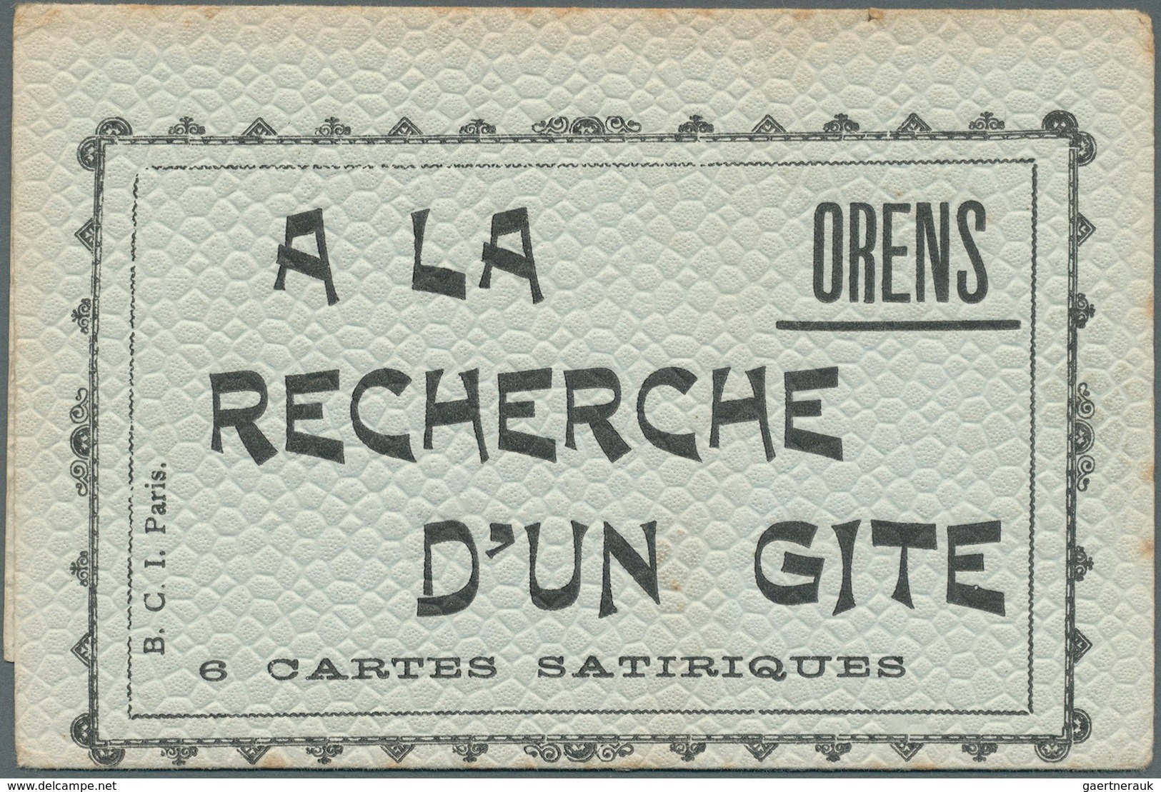 Ansichtskarten: Künstler / Artists: ORENS DENIZARD, "A la Recherche d'un Gite", 1902: Sehr frühe Ore
