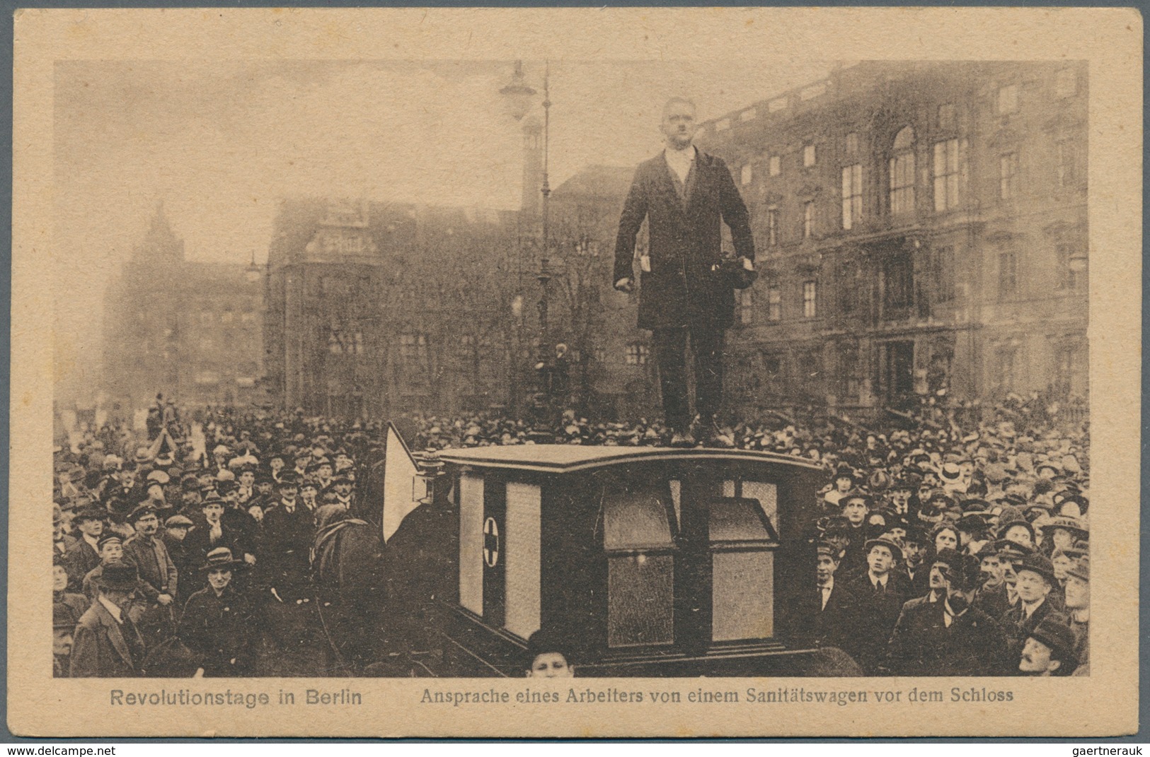 Ansichtskarten: Politik / Politics: BERLIN REVOLUTION 1919, Kleine Garnitur Mit 27 Historischen Ansi - Personnages