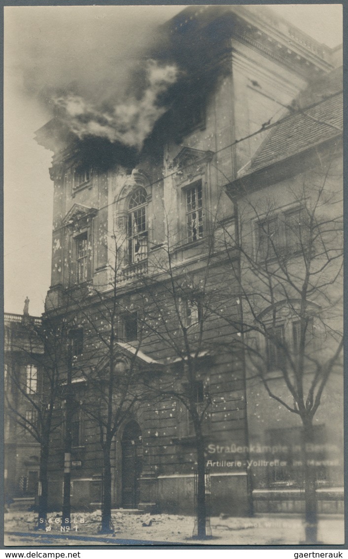 Ansichtskarten: Politik / Politics: BERLIN REVOLUTION 1919, Kleine Garnitur Mit 27 Historischen Ansi - Personnages