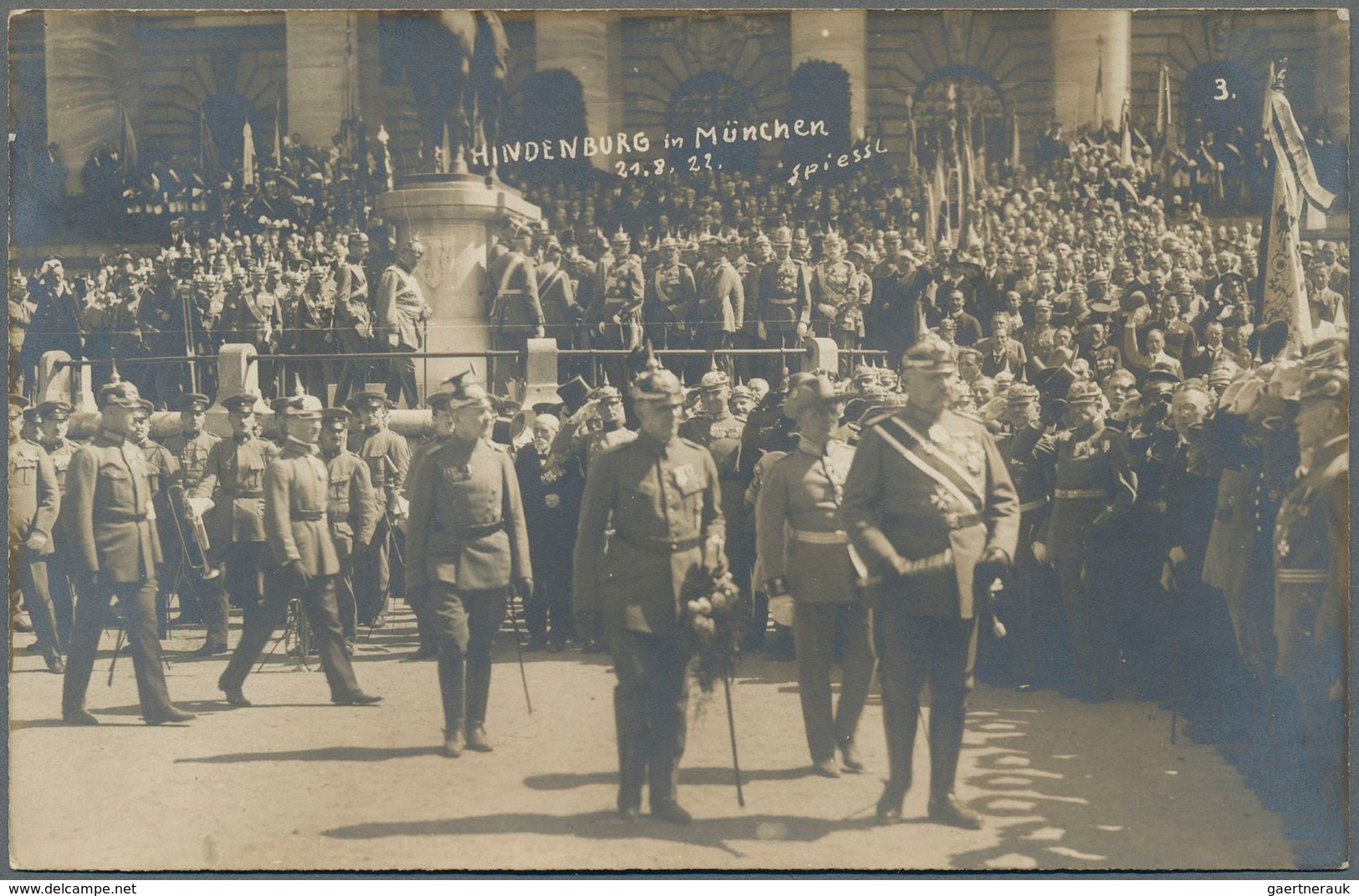 Ansichtskarten: Politik / Politics: HINDENBURG In München 1922, Partie Mit 22 Echtfotokarten, Alle U - Personnages