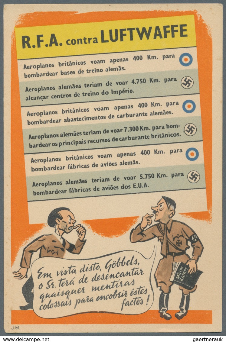 Ansichtskarten: Propaganda: 1941, 8 Spanische Propagandakarten Mit Luftwaffe, Göhring Und Hitler, Al - Partis Politiques & élections