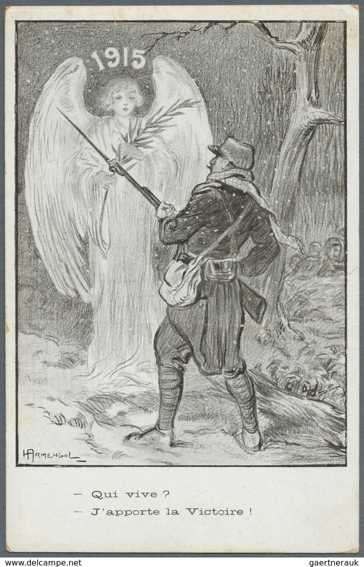 Ansichtskarten: Motive / Thematics: 1. WELTKRIEG, Französische Sammlung "Saint Poilu" (französischer