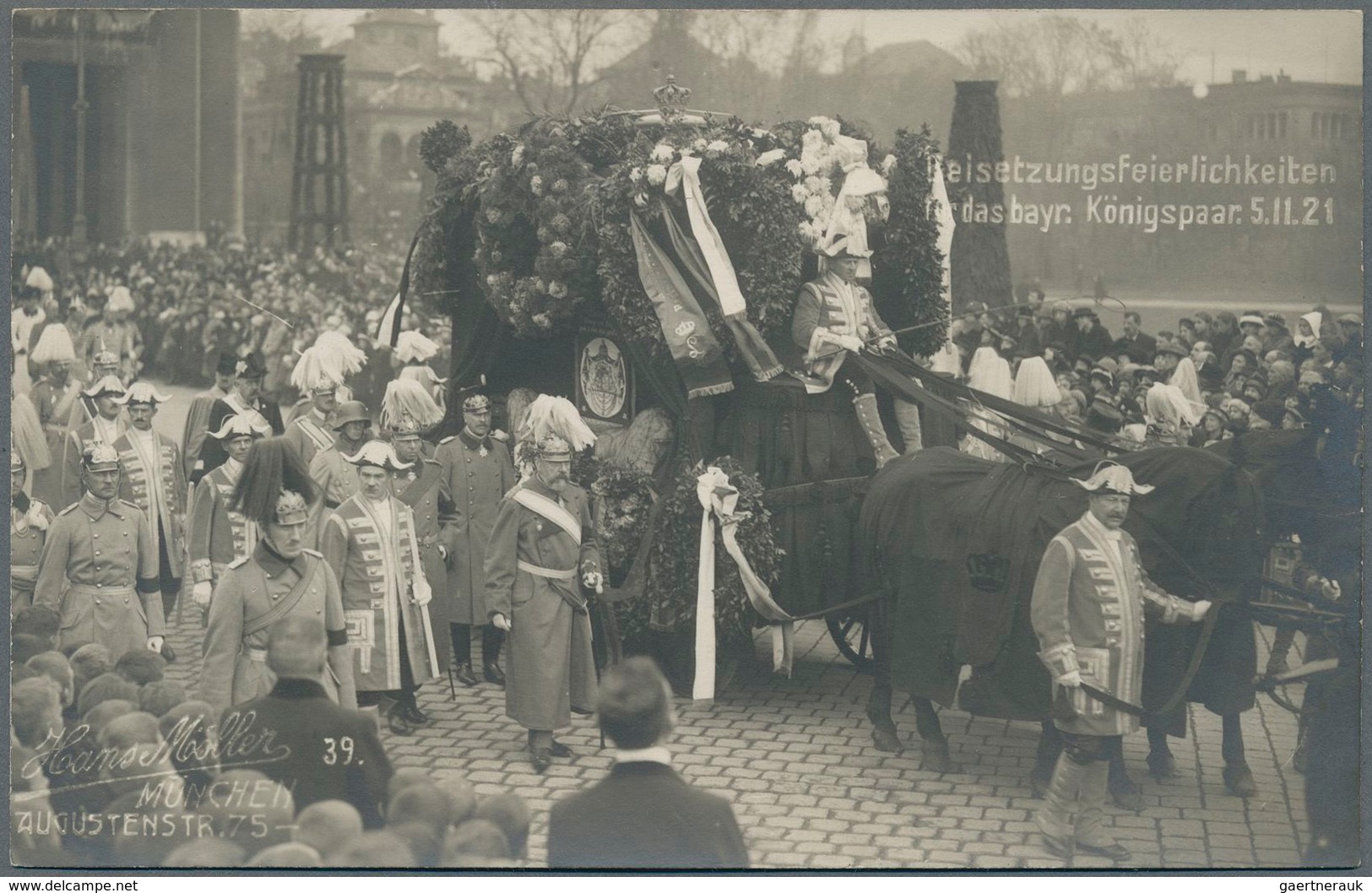 Ansichtskarten: Motive / Thematics: ADEL / MONARCHIE, Bayern Wittelsbacher, Beisetzung Ludwig III. V - Autres & Non Classés