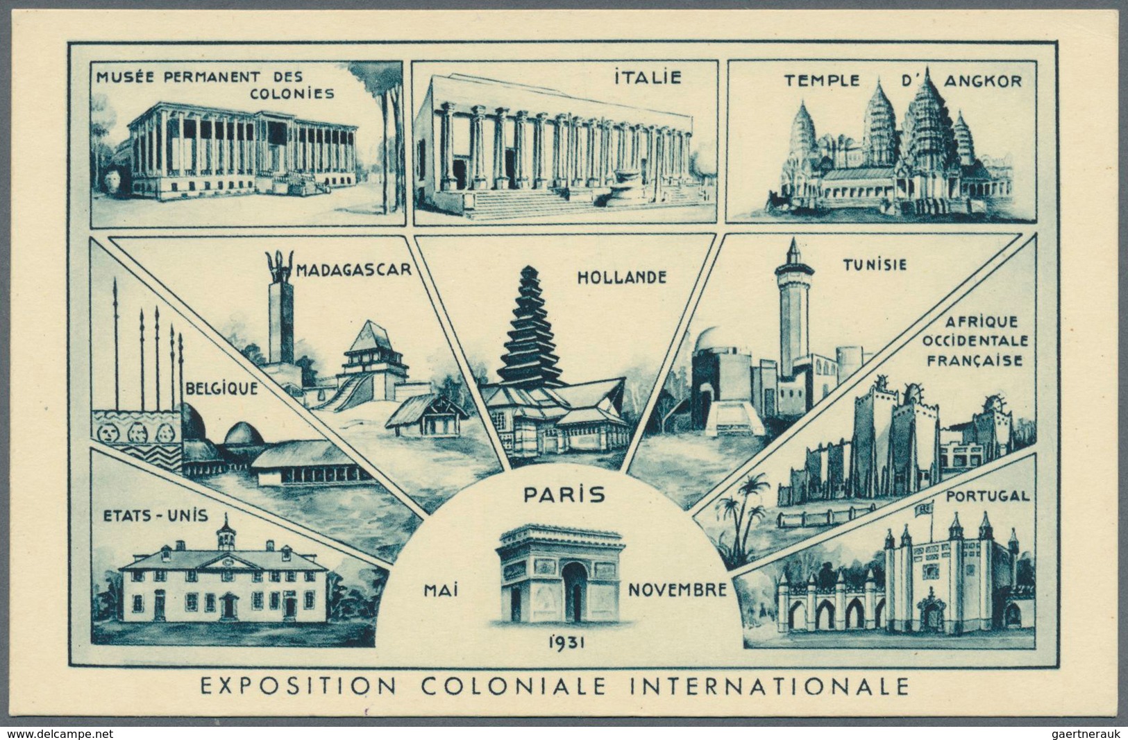 Ansichtskarten: Motive / Thematics: ARCHITEKTUR, Ausstellung EXPO COLONIALE 1931 PARIS, Ungefähr 300 - Other & Unclassified