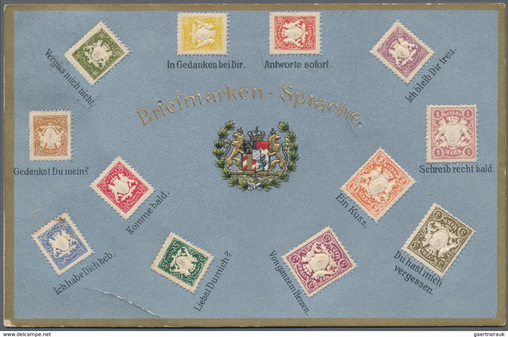 Ansichtskarten: Motive / Thematics: BRIEFMARKEN Auf Ansichtskarten, DEUTSCHLAND, Eine Schöne Partie - Other & Unclassified