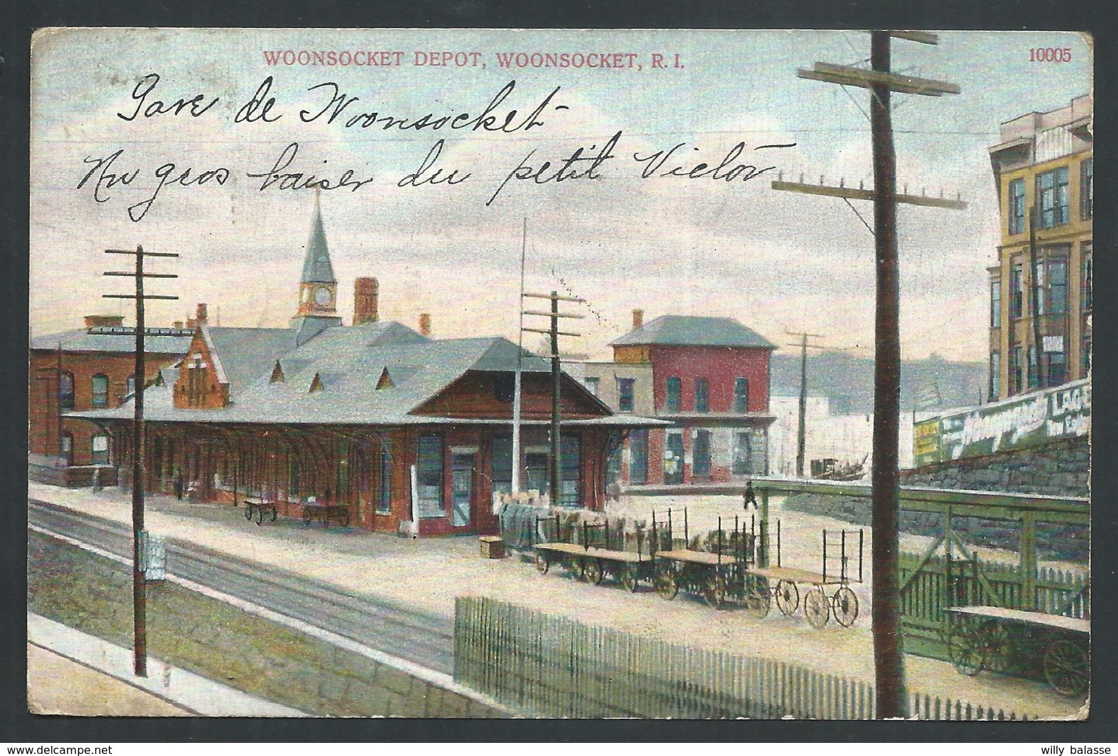 +++ CPA - Amérique - Etats Unis - Rhode Island -  WOONSOCKET - Depot  // - Woonsocket