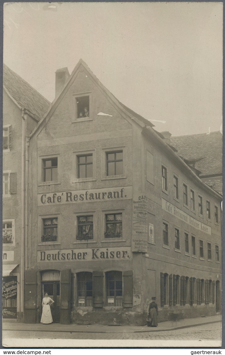 Ansichtskarten: Motive / Thematics: GASTRONOMIE, Kleine Partie Mit 49 Echtfotokarten Gasthäuser, Caf - Other & Unclassified