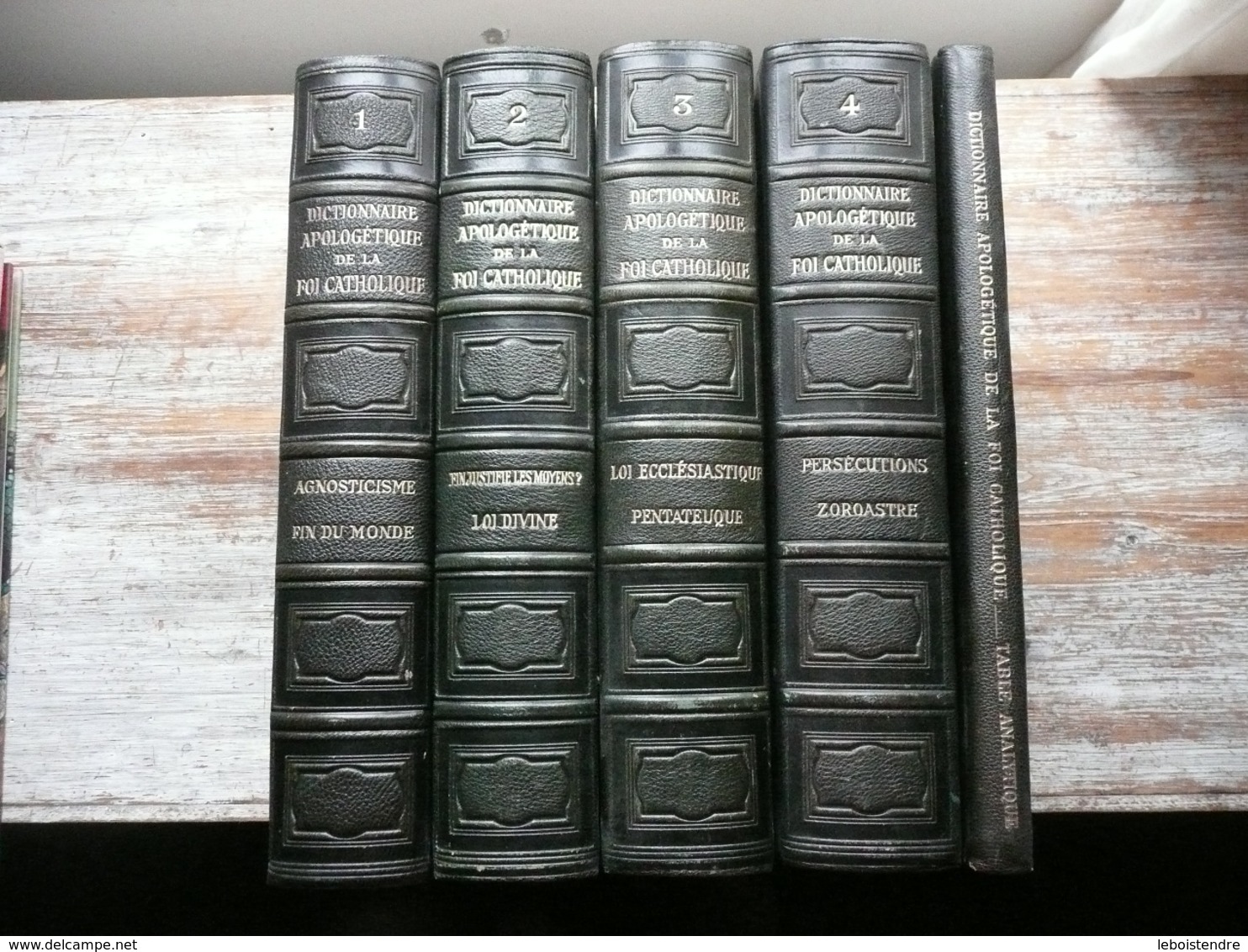 DICTIONNAIRE APOLOGETIQUE DE LA FOI CATHOLIQUE 1924 - 1931 A. D'ALES 4 VOLUMES + TABLE ANALYTIQUE B. LOTH 4E EDITION - Dictionnaires