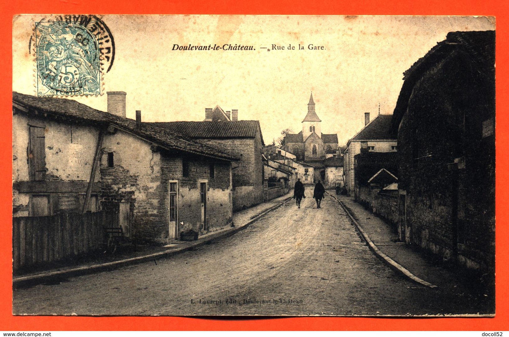 CPA 52 Doulevant Le Chateau " Rue De La Gare " - Doulevant-le-Château