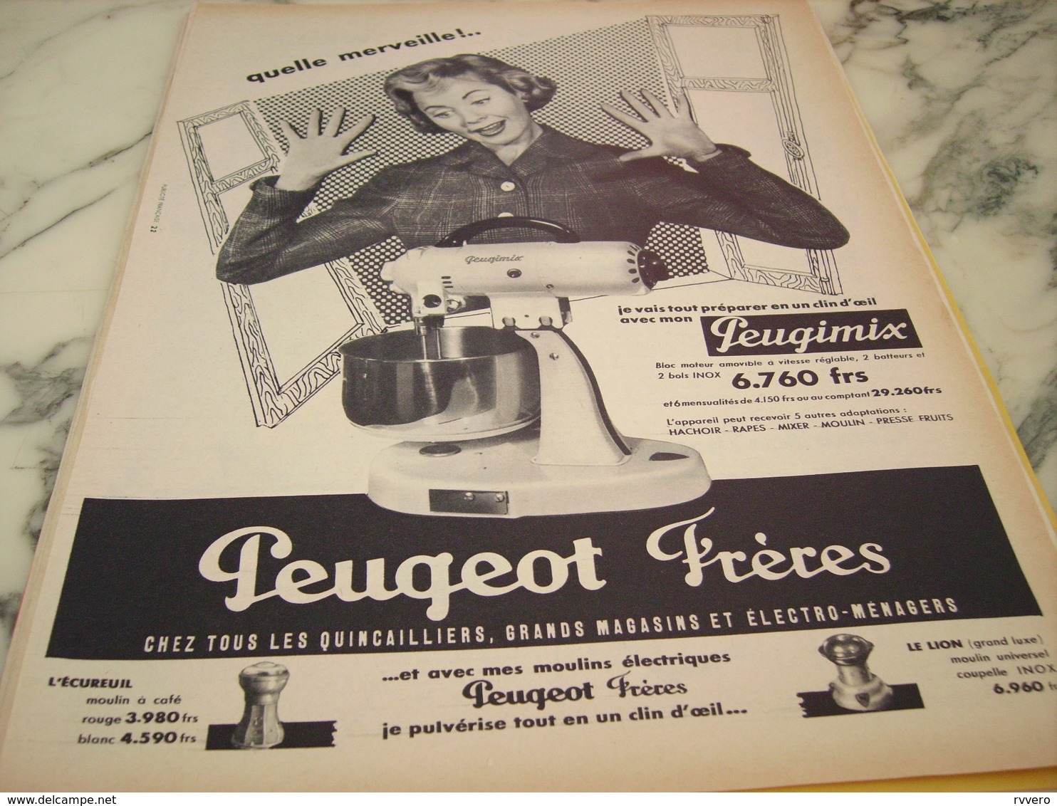 ANCIENNE AFFICHE PUBLICITE PEUGIMIX DE PEUGEOT FRERE 1955 - Autres & Non Classés