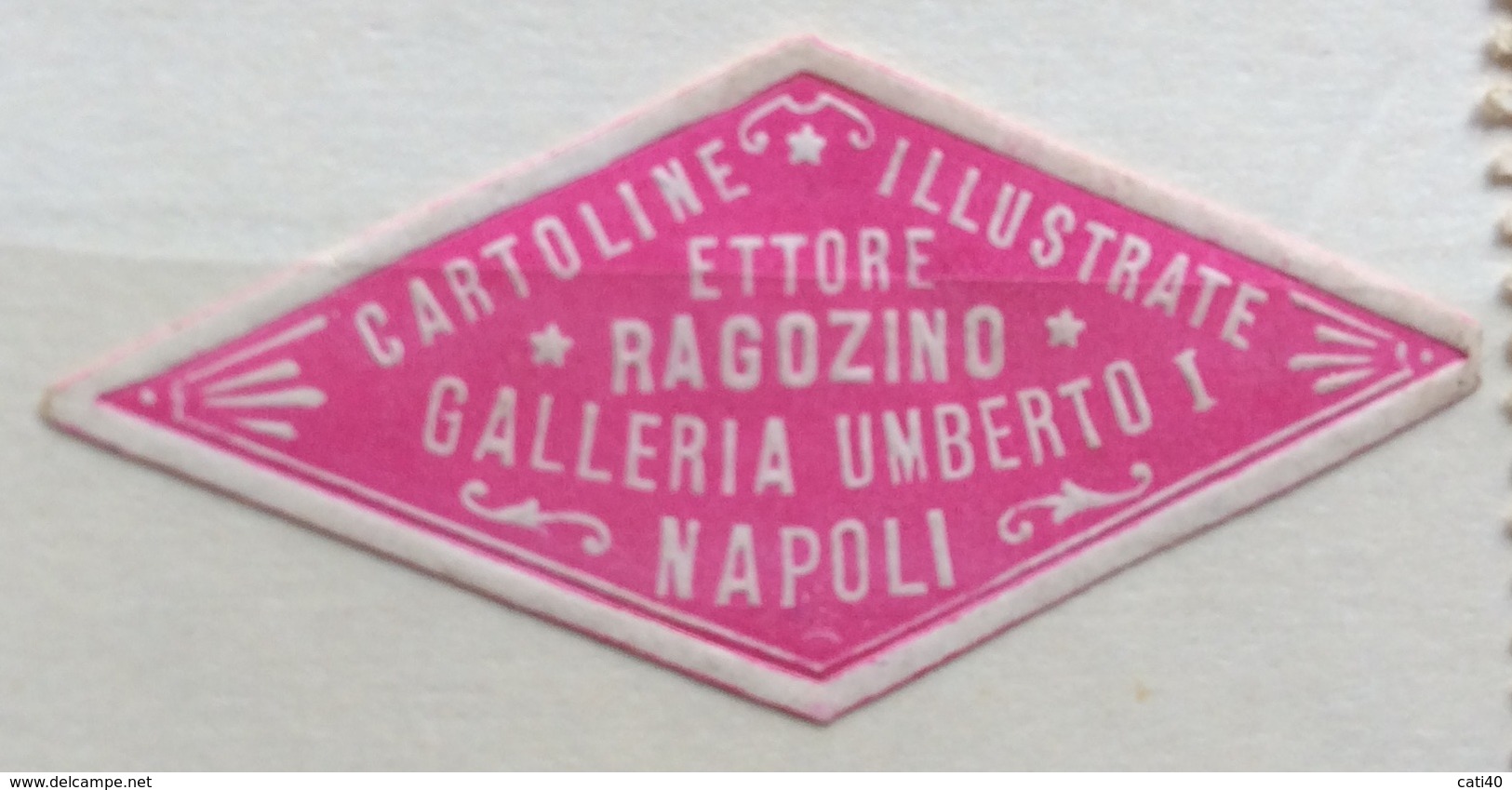 SIGILLO COMMERCIALE CARTOLINE ILLUSTRATE  ETTORE RAGOZZINO NAPOLI GALLERIA UMBERTO I - Non Classificati