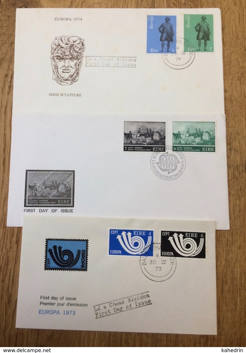 Eire 1973 - 1975, Europa CEPT, 3x FDC Irland - Andere & Zonder Classificatie