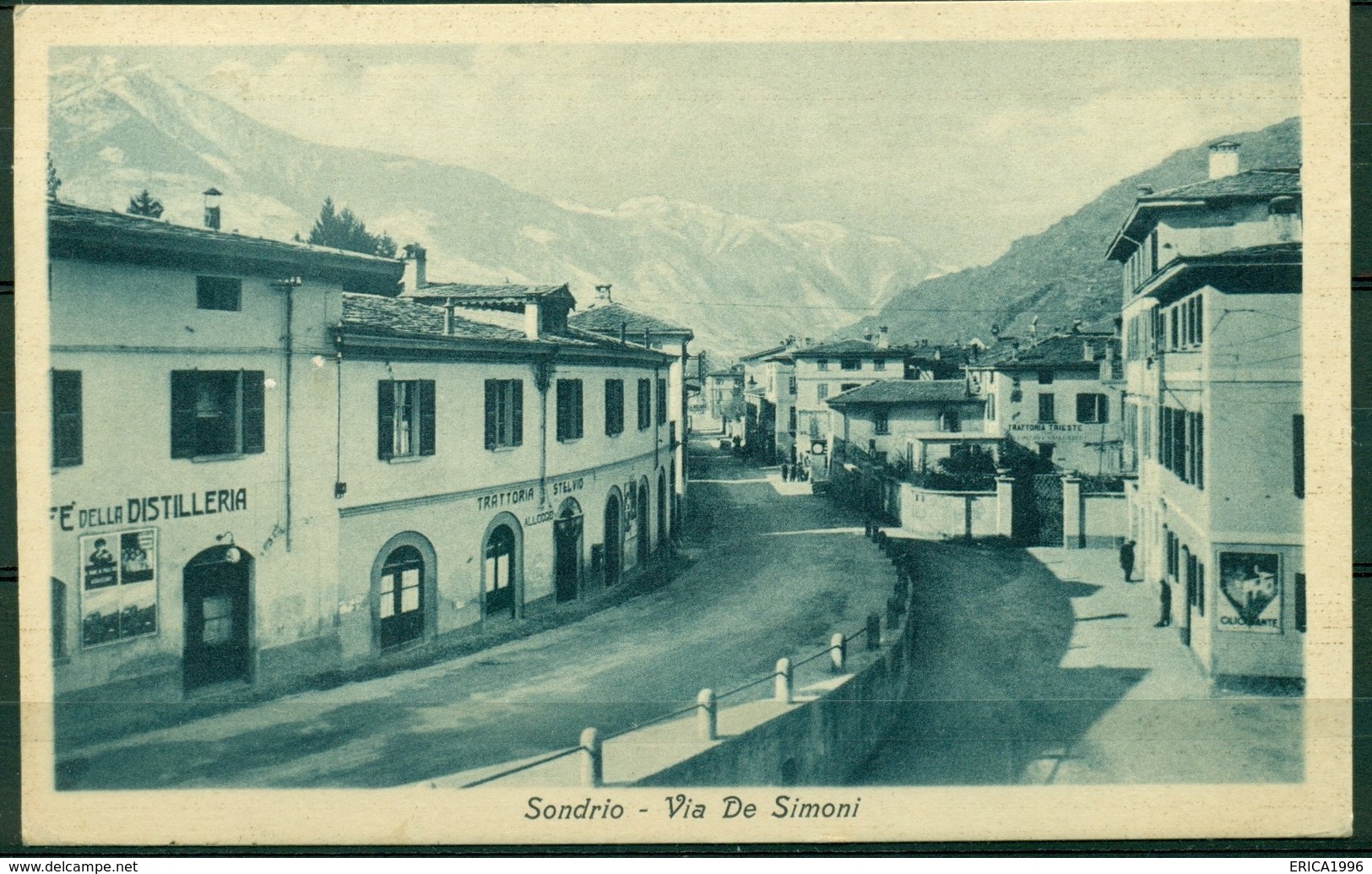 CARTOLINA - CV828 SONDRIO Via De Simoni, FP, Viaggiata 1935 Per Vertova (BG), Ottime Condizioni - Sondrio