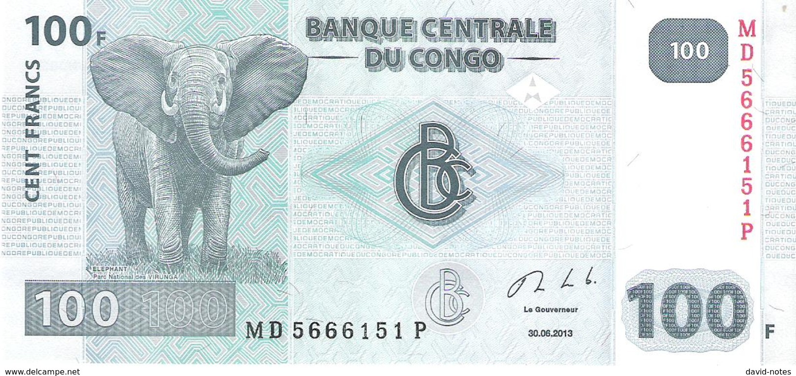 Congo - Pick 98b - 100 Francs 2013 - Unc - Repubblica Democratica Del Congo & Zaire