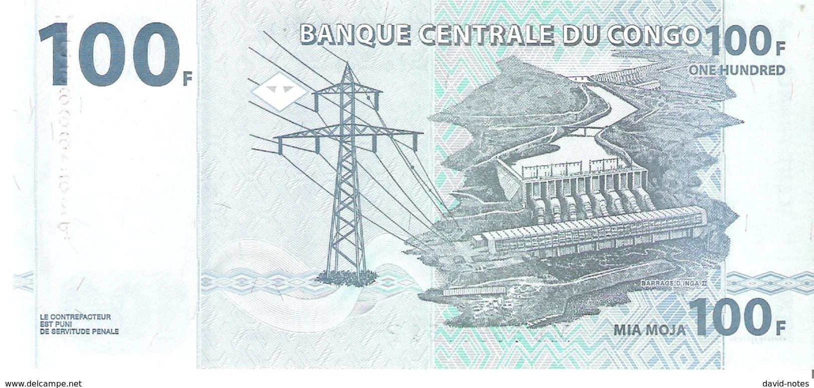 Congo - Pick 98b - 100 Francs 2013 - Unc - Repubblica Democratica Del Congo & Zaire