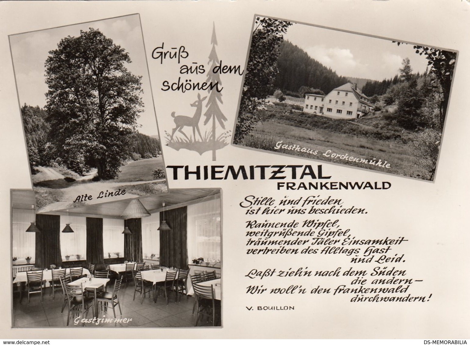 Thiemitztal Frankenwald - Gasthaus Lorchenmuehle 1970 - Hof