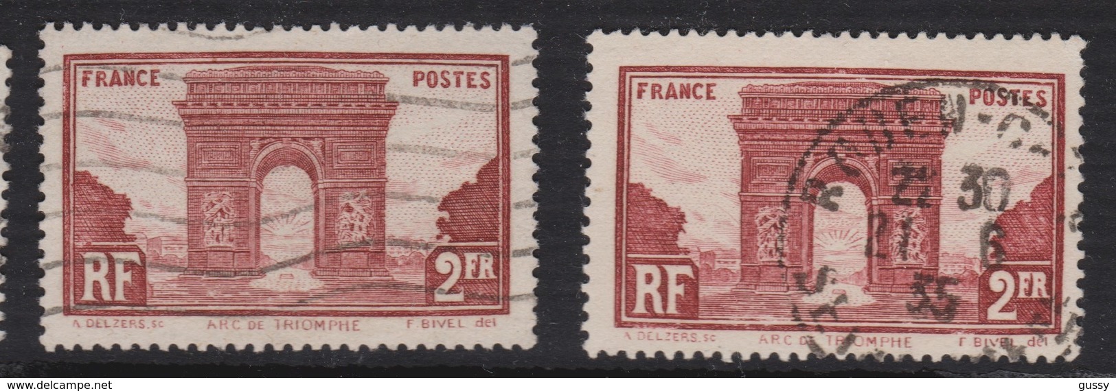 FRANCE 1924: Arc De Triomphe, Oblitéré, 2 Nuances - Gebraucht