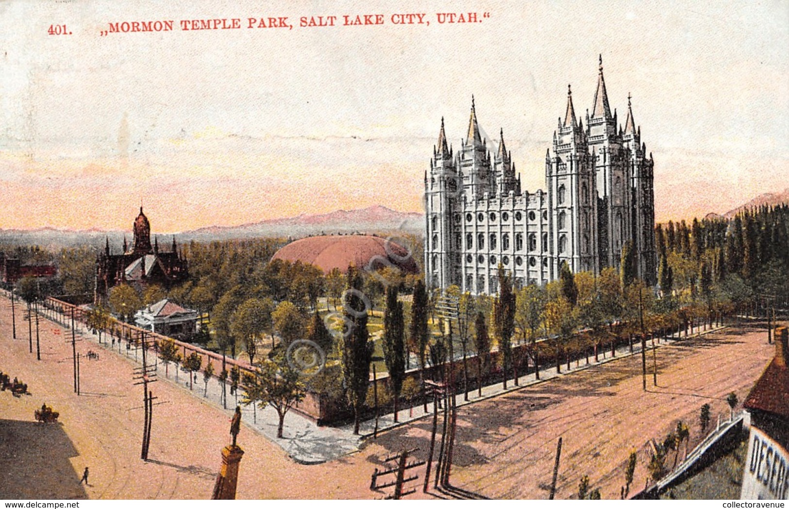 Cartolina Utah Salt Lake City Mormon Temple Park - Non Classificati