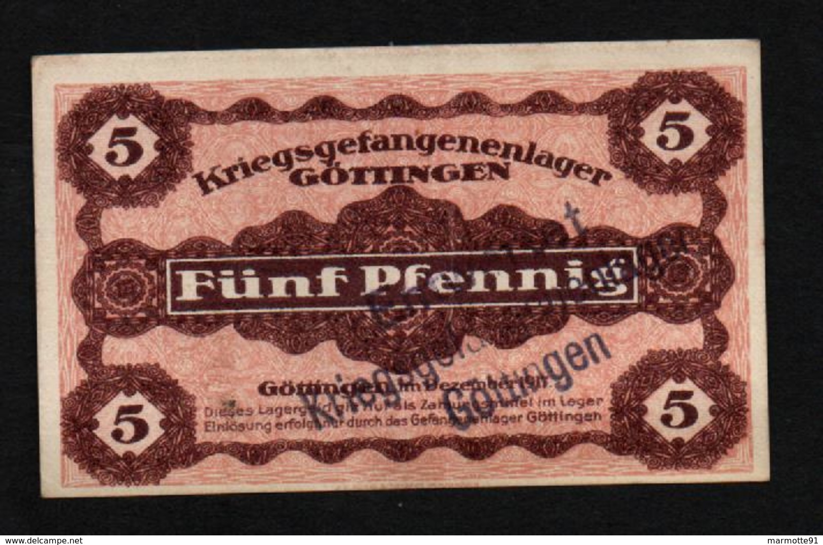 GEFANGENENLAGER GELD LAGERGELD BILLET CAMP GOTTINGEN PRISONNIER ALLEMAGNE KG POW GUERRE 1914 1918 - Autres & Non Classés