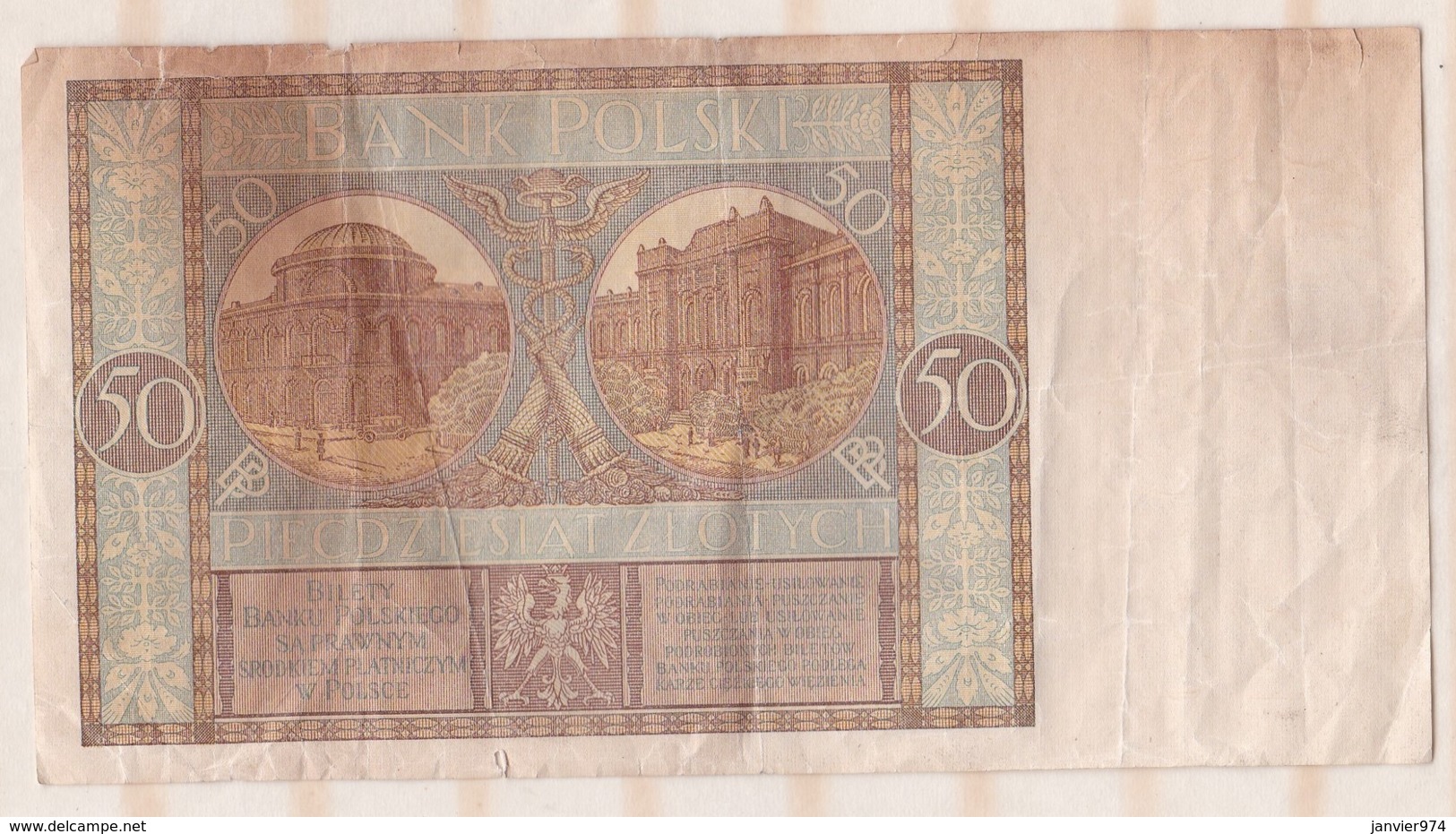 Pologne 50 Zlotych 1 Septembre 1929 - Pologne