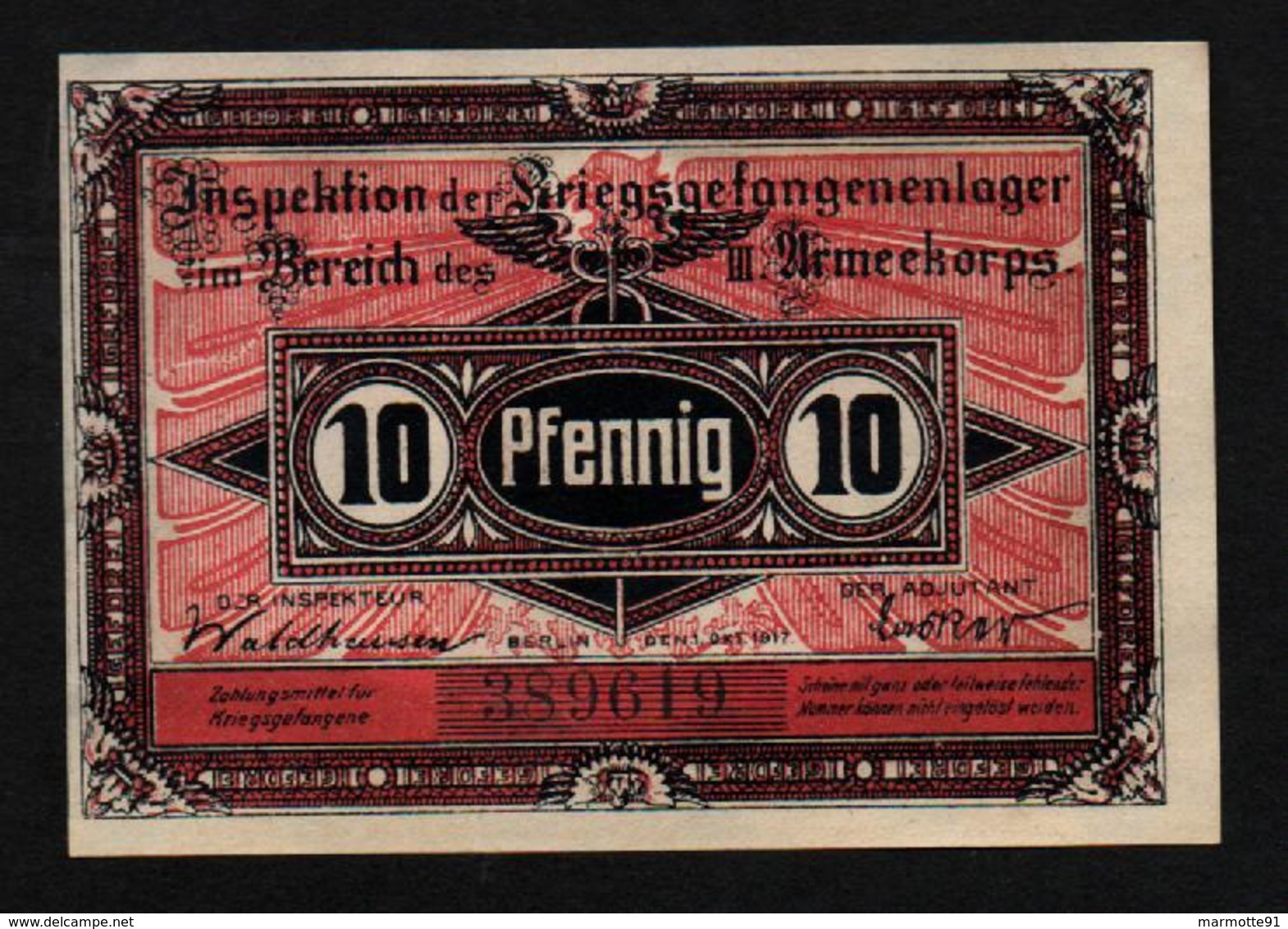 GEFANGENENLAGER GELD LAGERGELD BILLET CAMP GUBEN PRISONNIER ALLEMAGNE KG POW GUERRE 1914 1918 - Altri & Non Classificati