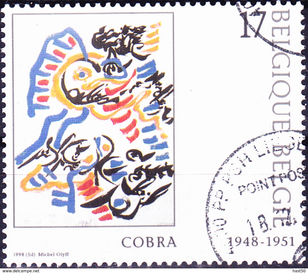 Belgien Belgium Belgique - Kunst COBRA (MiNr: 2796) 1998 - Gest Used Obl - Oblitérés