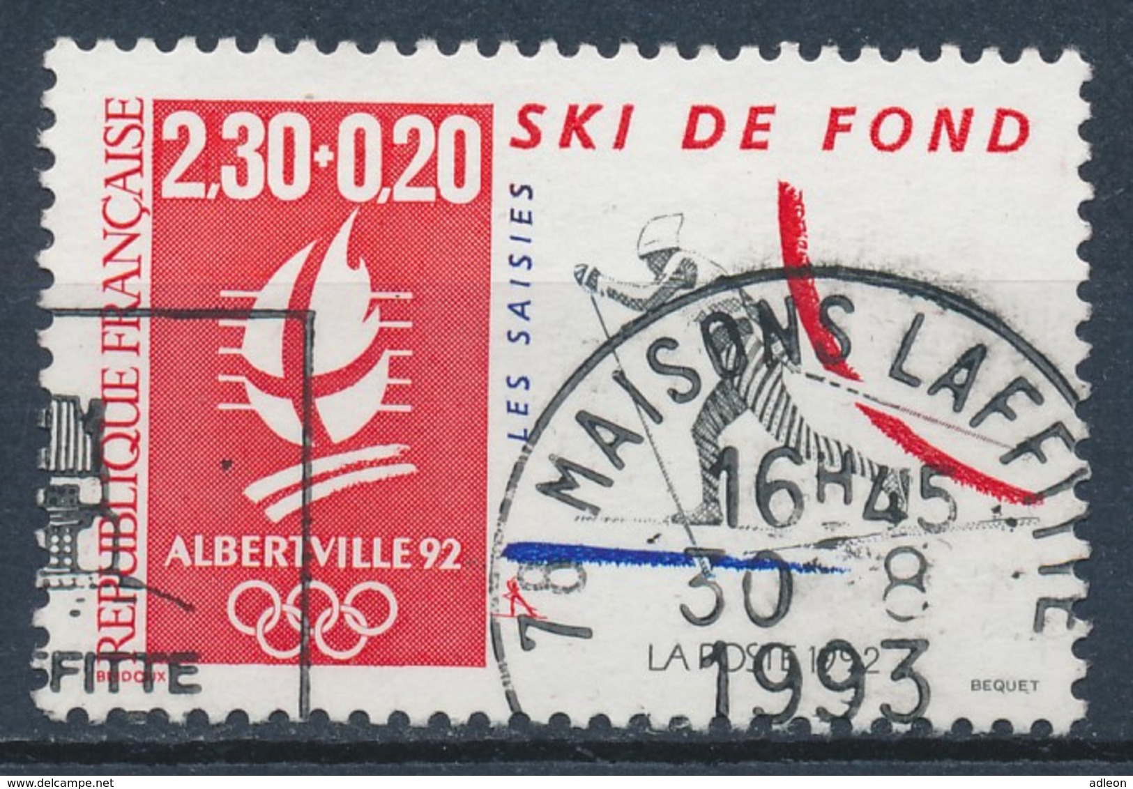 France - J.O D'Hiver Albertville 92 - Ski De Fond YT 2678 Obl. - Oblitérés