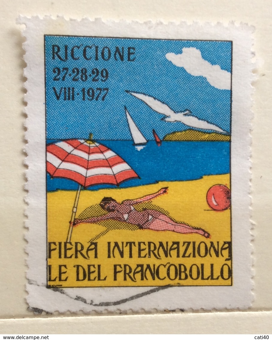 RICCIONE 1977 FIERA INTERNAZIONALE DEL FRANCOBOLLO  ERINNOFILO  CHIUDILETTERA - Non Classificati