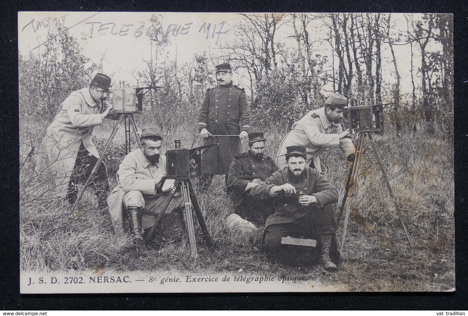 MILITARIA - Carte Postale - Nersac - 8 ème Génie , Exercice De Télégraphie Optique En 1917 - L 21832 - Guerre 1914-18