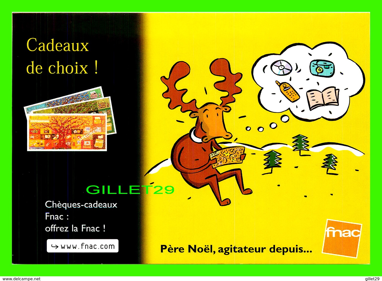 ADVERTISING - PUBLICITÉ - FNAC - PÈRE NOEL, AGITATEUR DEPUIS... - CADEAUX DE CHOIX - ILLUSTRATIONS DE PHILLIPPE DORO - - Publicité