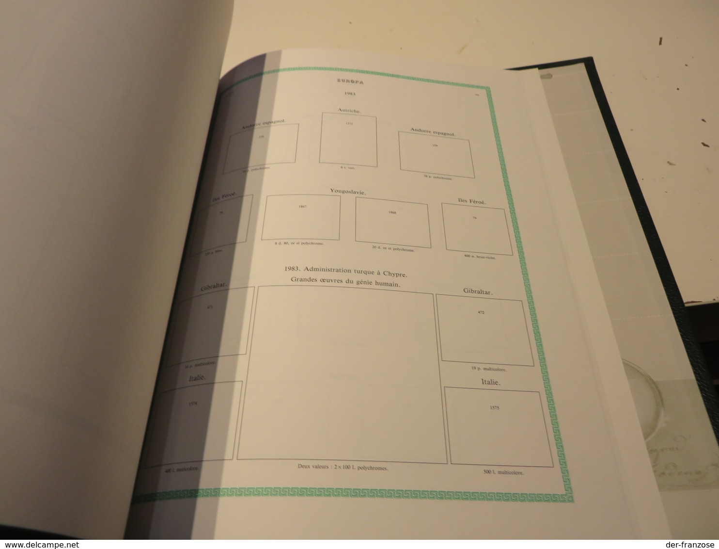 FRANKREICH  und  EUROPA  1970 bis 1986  TIMBERES - POSTE  VORDRUCK - TEXT  im  BINDER  mit  SCHUBER