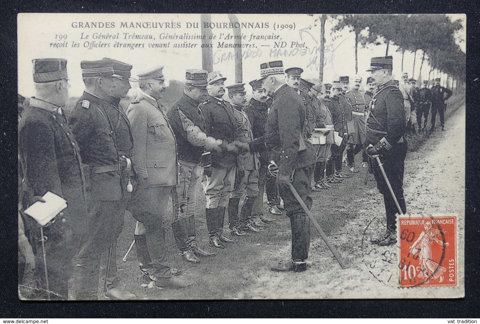 MILITARIA - Carte Postale - Grandes Manœuvres De 1909 ,Général Trémeau Recevant Des Officiers étrangers - L 21837 - Manovre