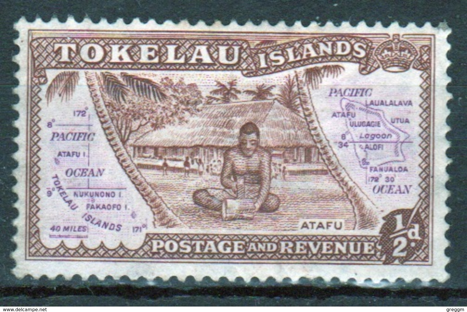 Tokelau 1948 Single ½d Definitive Stamp - Tokelau