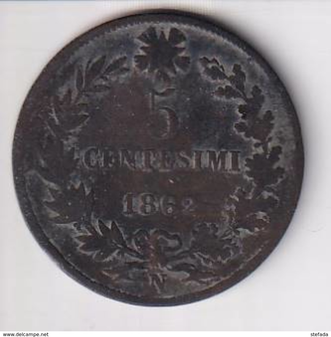 ITALIA REGNO 1862 V. EMANUELE  5 CENTESIMI - 1861-1878 : Víctor Emmanuel II