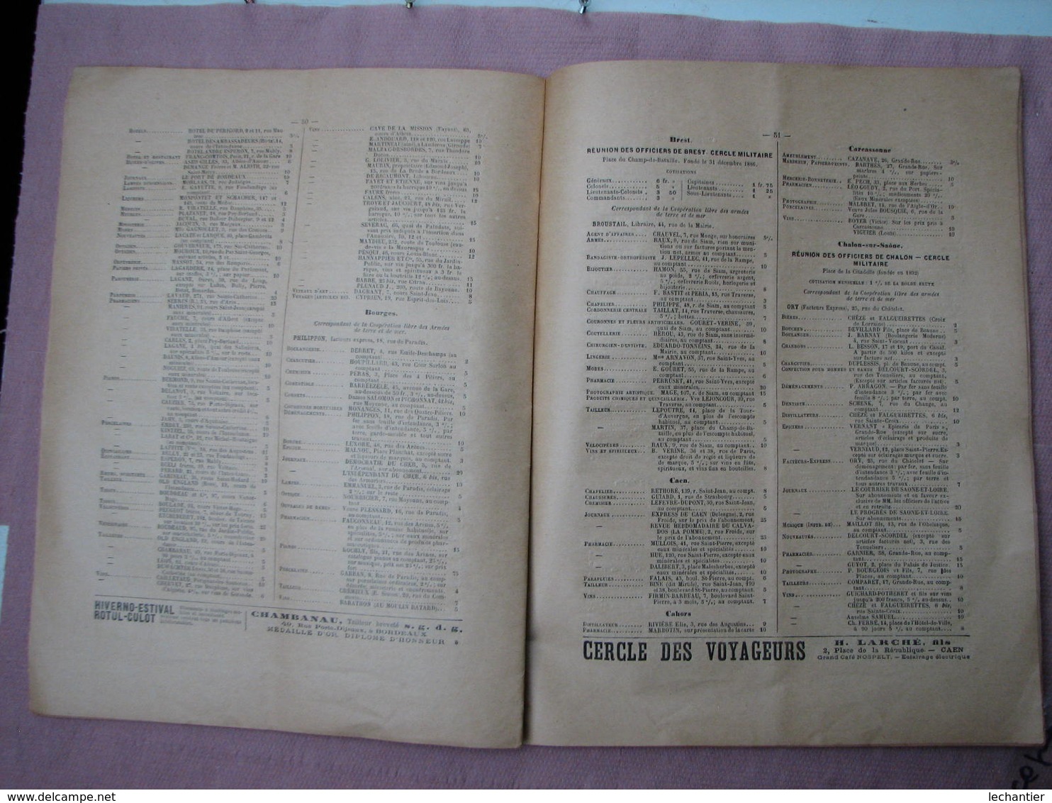 Coopération Libre Des Armées De Terre Et Mer Dec. 1893 66 Pages 135X310 BE - France
