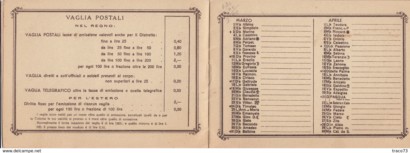 CALENDARIO POSTALE PUBBLICITARIO  /  BUONE FESTE ED AUGURI - 1935 _ Litografia Felice GILI - Torino - Formato Piccolo : 1921-40