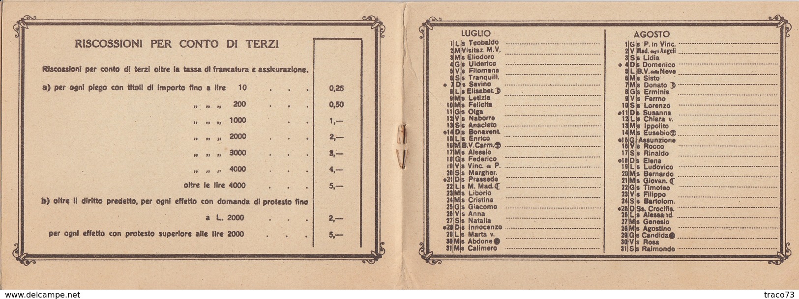 CALENDARIO POSTALE PUBBLICITARIO  /  BUONE FESTE ED AUGURI - 1935 _ Litografia Felice GILI - Torino