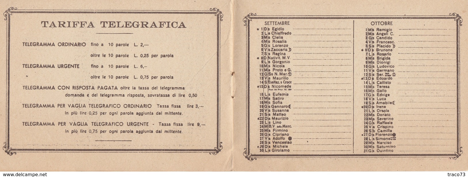 CALENDARIO POSTALE PUBBLICITARIO  /  BUONE FESTE ED AUGURI - 1935 _ Litografia Felice GILI - Torino