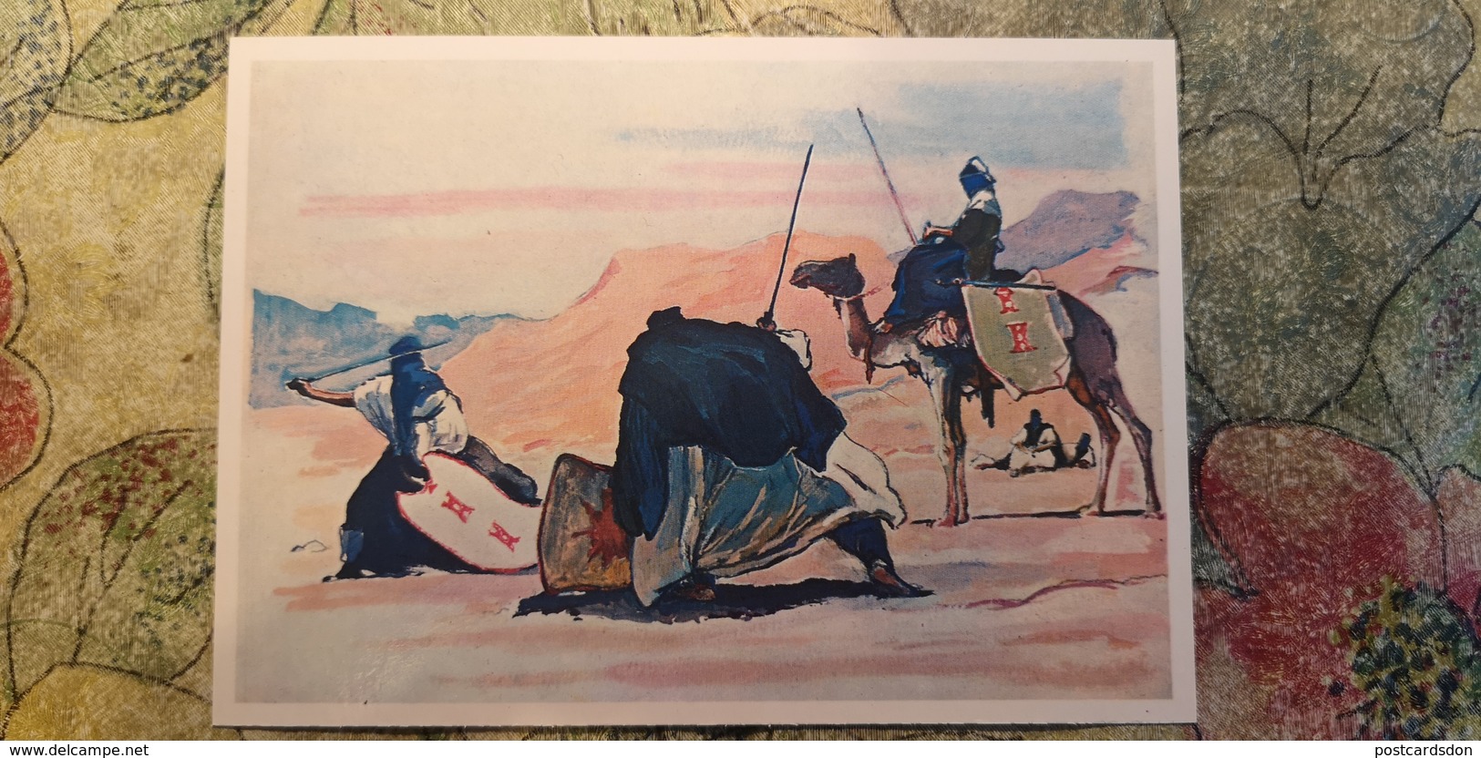 Regional Game,OLD USSR Postcard  - Iludiana - Fencing In Sahara  - 1981 - Juegos