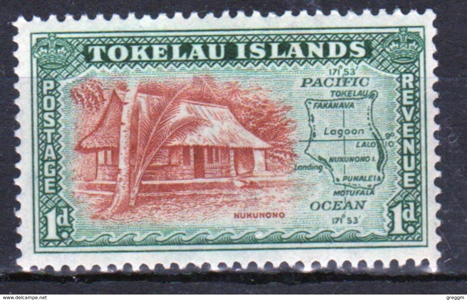 Tokelau 1948 Single 1d Definitive Stamp - Tokelau