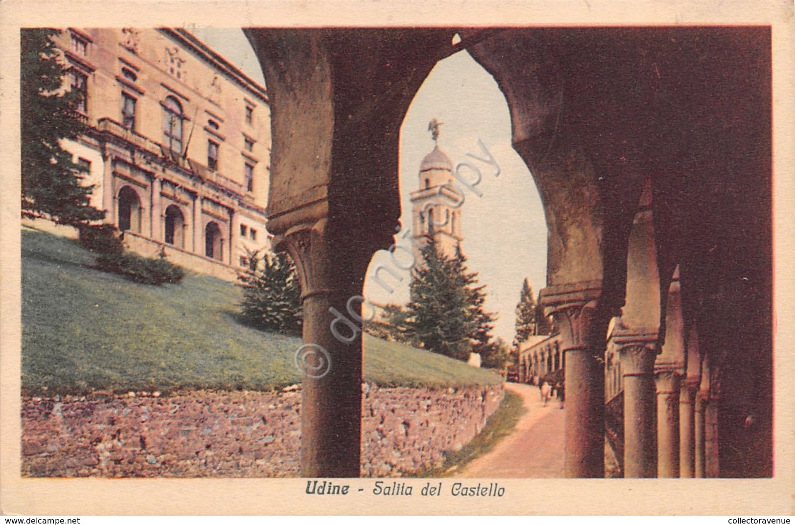 Cartolina Udine Salita Del Castello 1940 - Udine