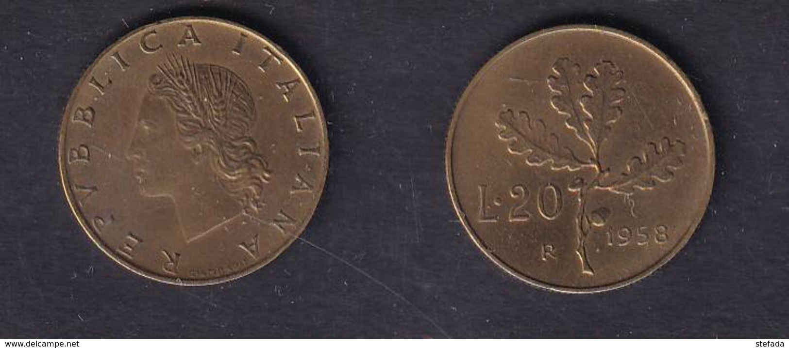 ITALIA REPUBBLICA 1958  20 LIRE - 20 Lire