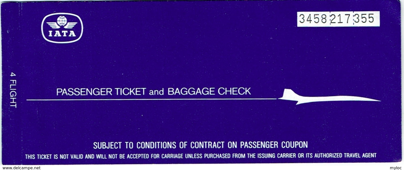 Ticket/Billet D'Avion. Iata/Sabena. Brussels/Birmingham/Void/London/Brussels.  1982 - Europa